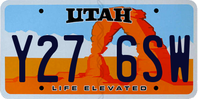 UT license plate Y276SW