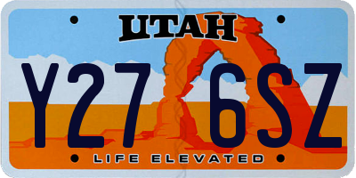 UT license plate Y276SZ