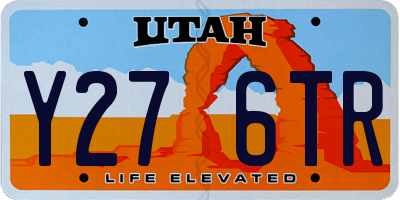 UT license plate Y276TR