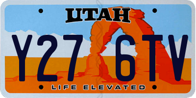 UT license plate Y276TV