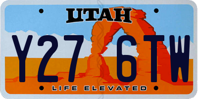 UT license plate Y276TW