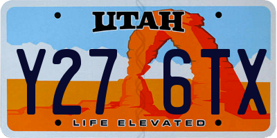 UT license plate Y276TX