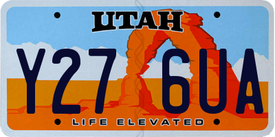 UT license plate Y276UA