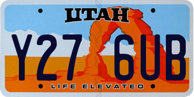 UT license plate Y276UB