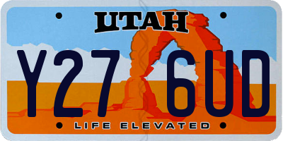 UT license plate Y276UD