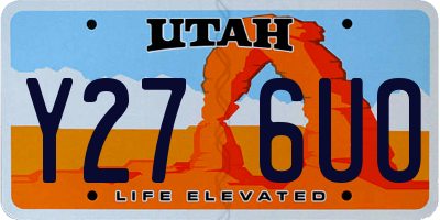 UT license plate Y276UO