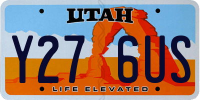UT license plate Y276US