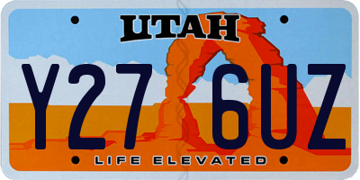 UT license plate Y276UZ