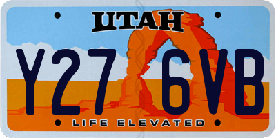 UT license plate Y276VB