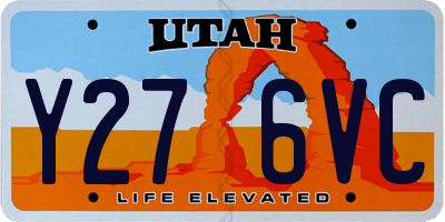 UT license plate Y276VC