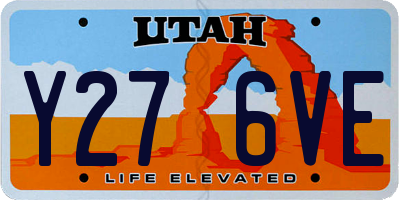 UT license plate Y276VE