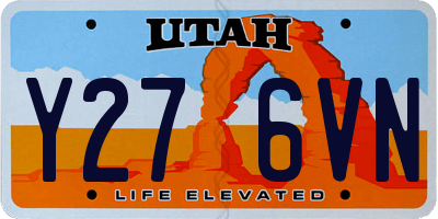 UT license plate Y276VN