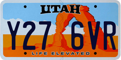 UT license plate Y276VR
