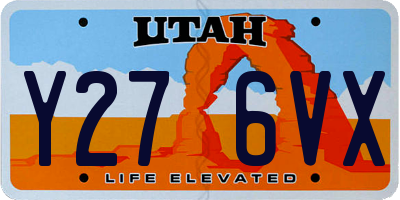 UT license plate Y276VX