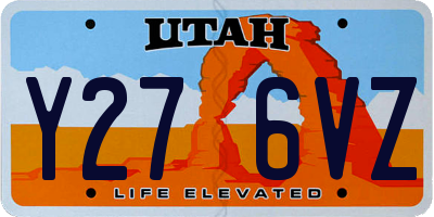 UT license plate Y276VZ