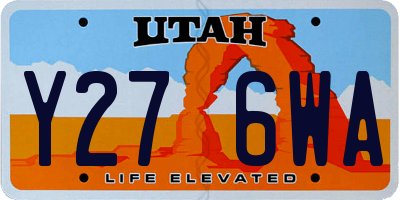 UT license plate Y276WA