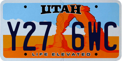 UT license plate Y276WC