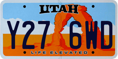 UT license plate Y276WD