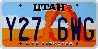 UT license plate Y276WG