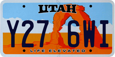 UT license plate Y276WI