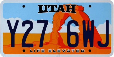 UT license plate Y276WJ