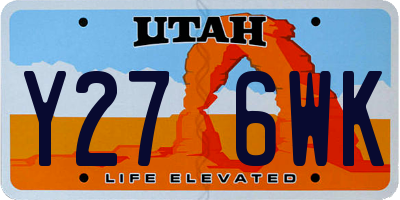 UT license plate Y276WK