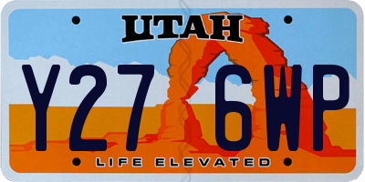 UT license plate Y276WP