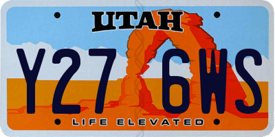 UT license plate Y276WS