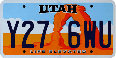 UT license plate Y276WU