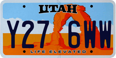 UT license plate Y276WW