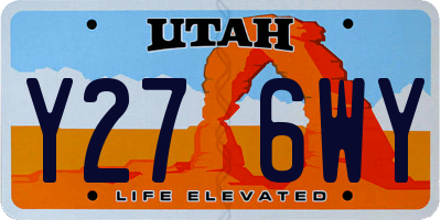 UT license plate Y276WY