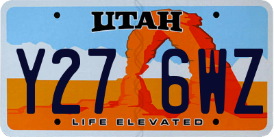 UT license plate Y276WZ