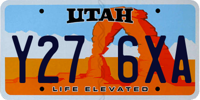 UT license plate Y276XA