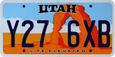 UT license plate Y276XB