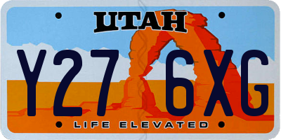 UT license plate Y276XG