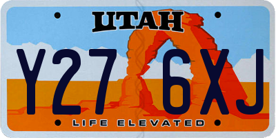 UT license plate Y276XJ