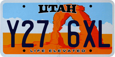 UT license plate Y276XL