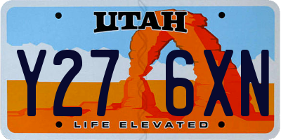UT license plate Y276XN
