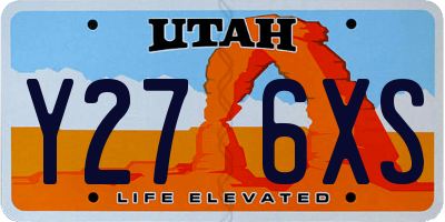 UT license plate Y276XS