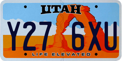 UT license plate Y276XU