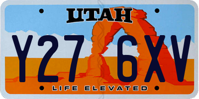 UT license plate Y276XV