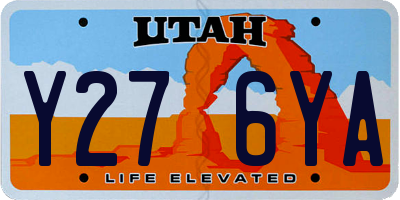 UT license plate Y276YA