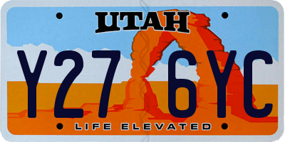 UT license plate Y276YC