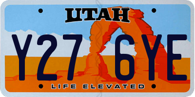 UT license plate Y276YE