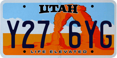 UT license plate Y276YG