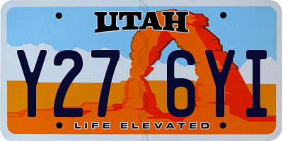 UT license plate Y276YI