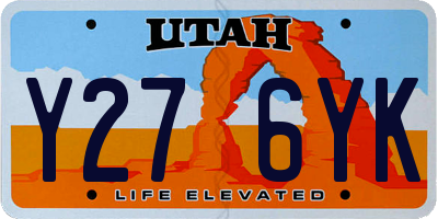 UT license plate Y276YK