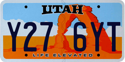 UT license plate Y276YT