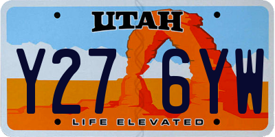 UT license plate Y276YW