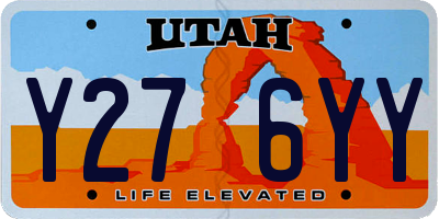 UT license plate Y276YY